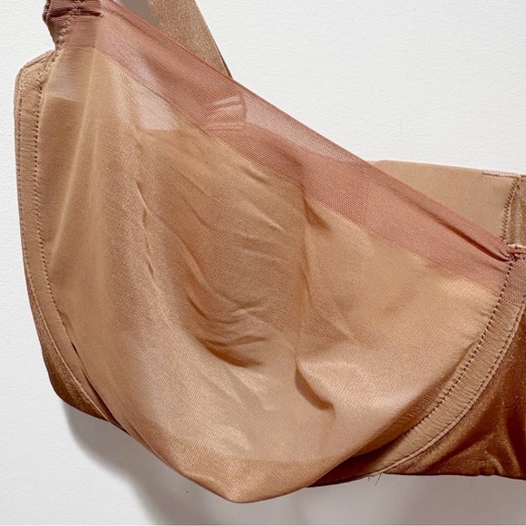 Skims No Show Unlined Balconette Bra Size 34DDD 34F Jasper Mesh Two Toned Brown - Picture 3 of 12